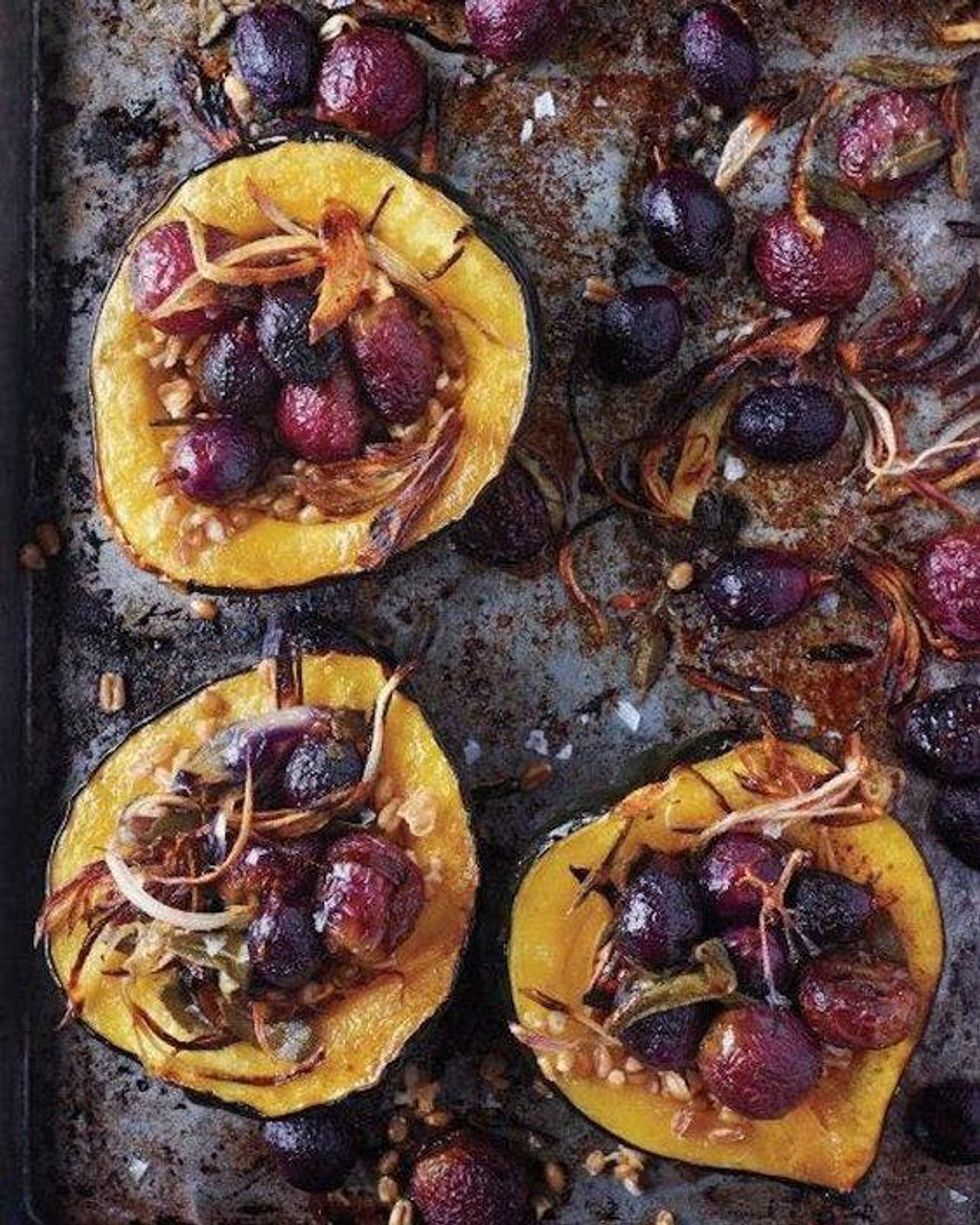 purple and yellow Grape Stuffed Squash