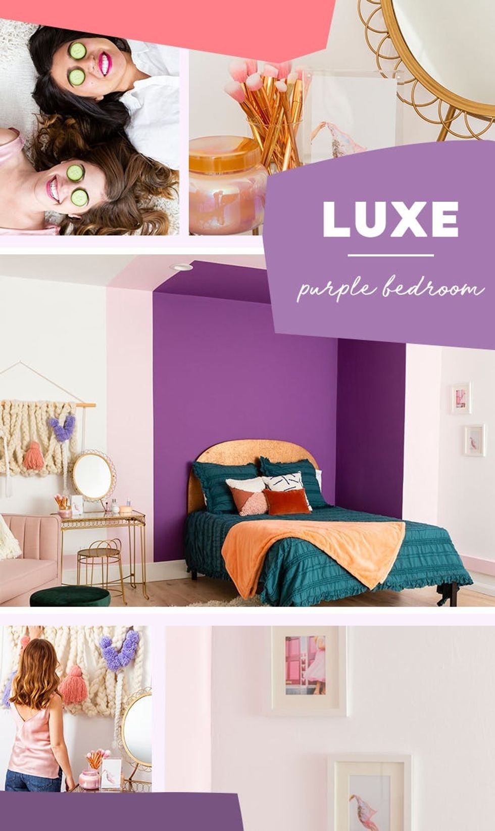 purple bedroom makeover