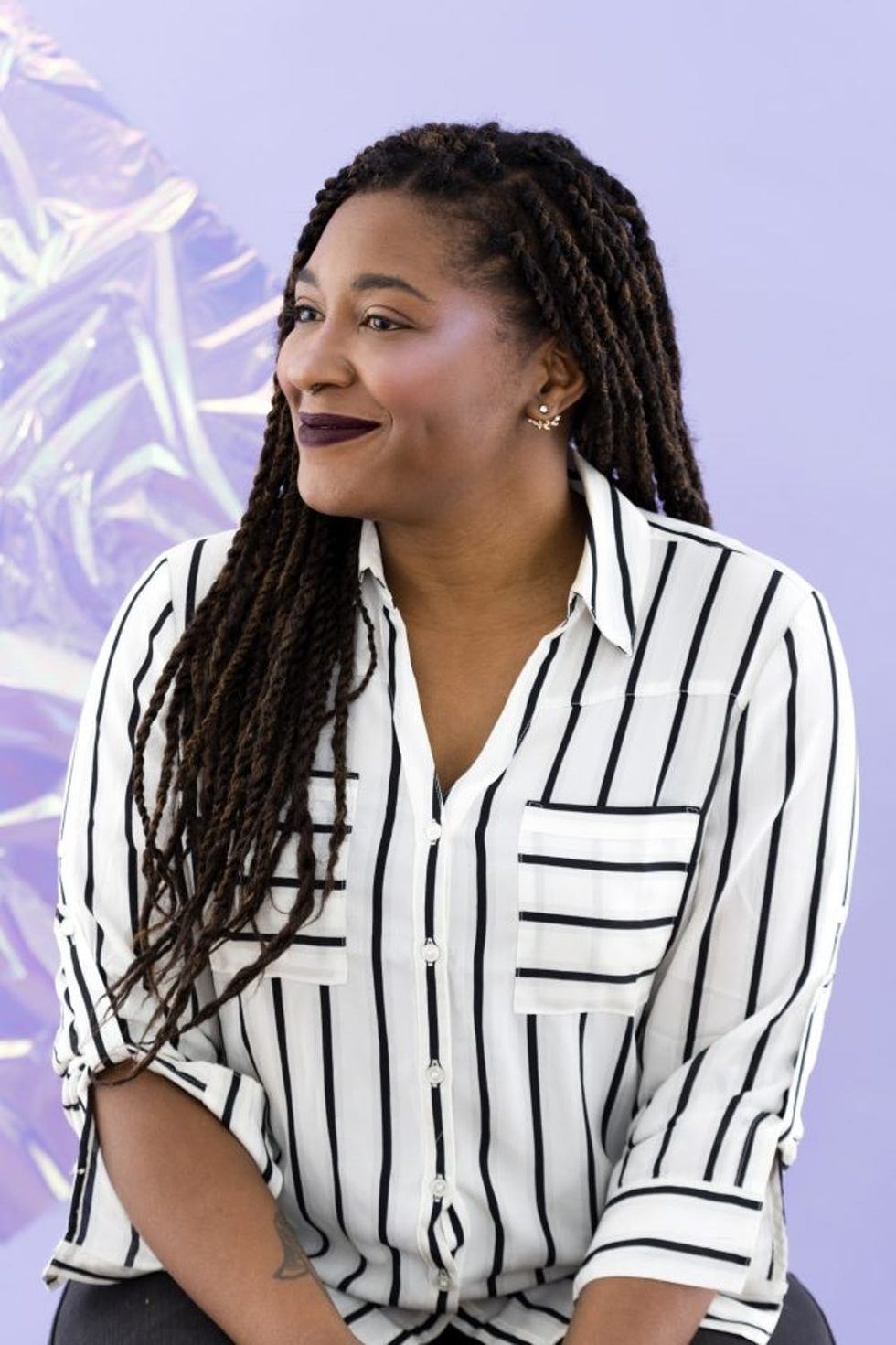 Purple Highlighter Dark Skin Tone