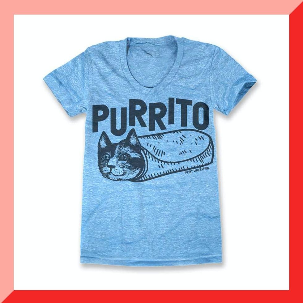 Purrito Tee Punny Gift