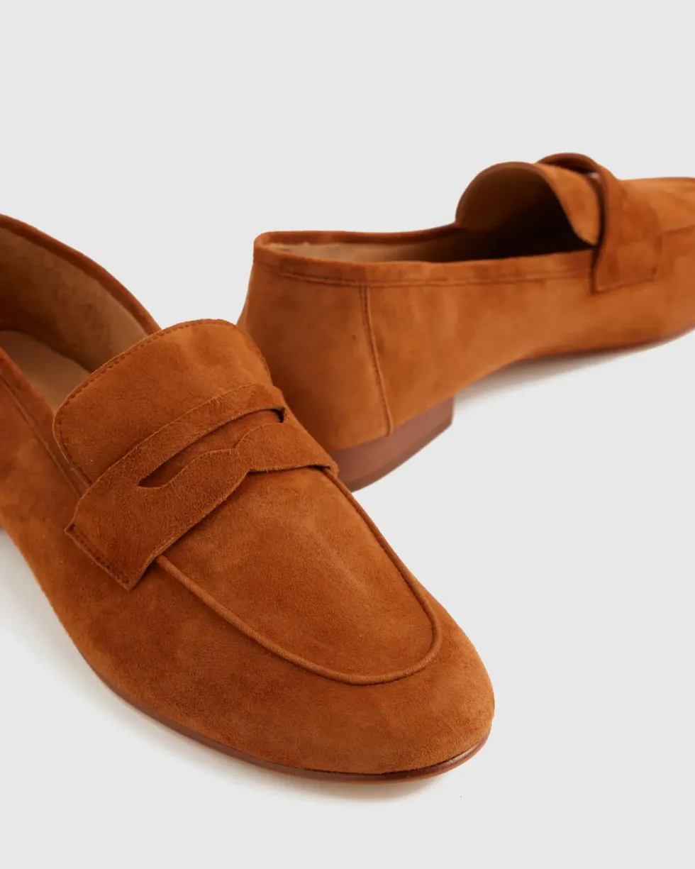 quince italian suede penny loafer