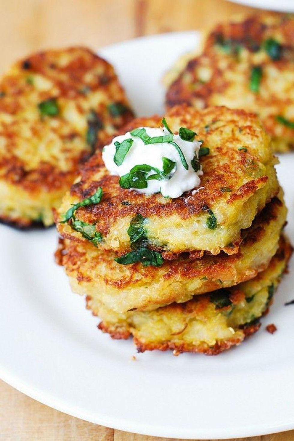 Quinoa and Parmesan Fritters