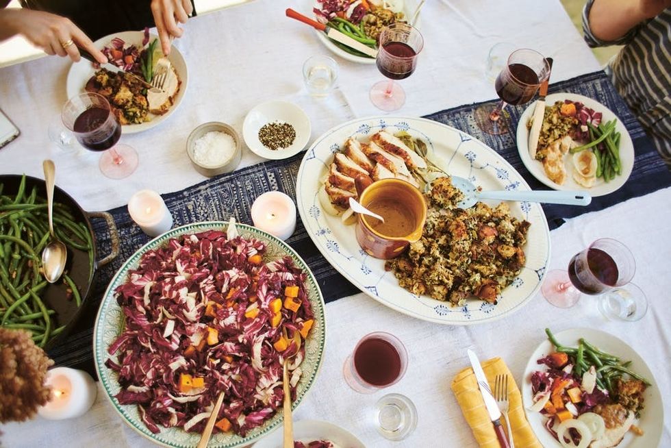 Radicchio Salad with Roasted Squash and No Stress Thanksgiving Spread from Now and Again Cookbook Review