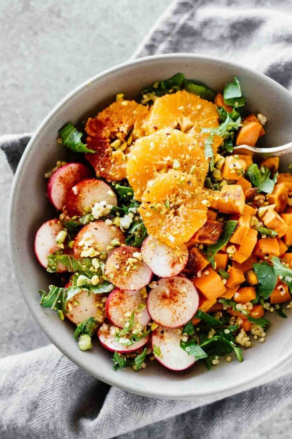 Radish and Tangerine Quinoa Salad