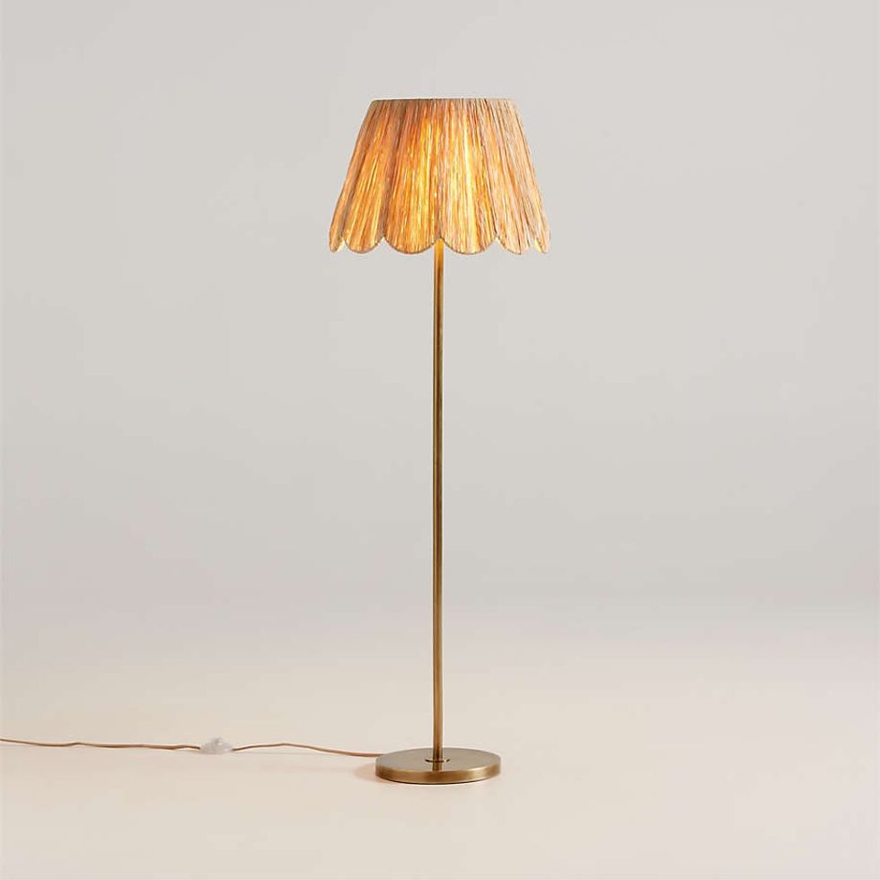 raffia floor lamp