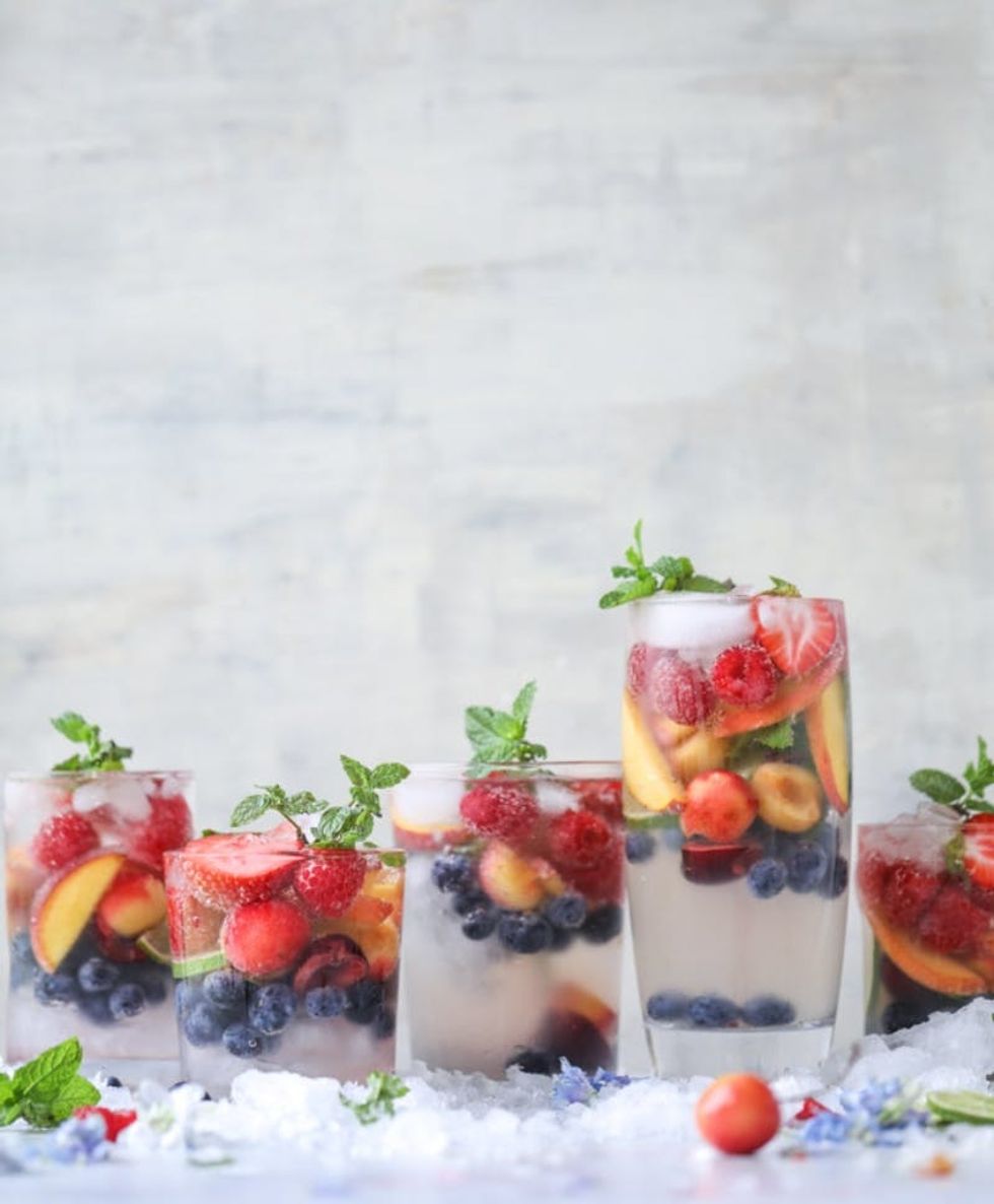 Rainbow Coconut Water Mocktail