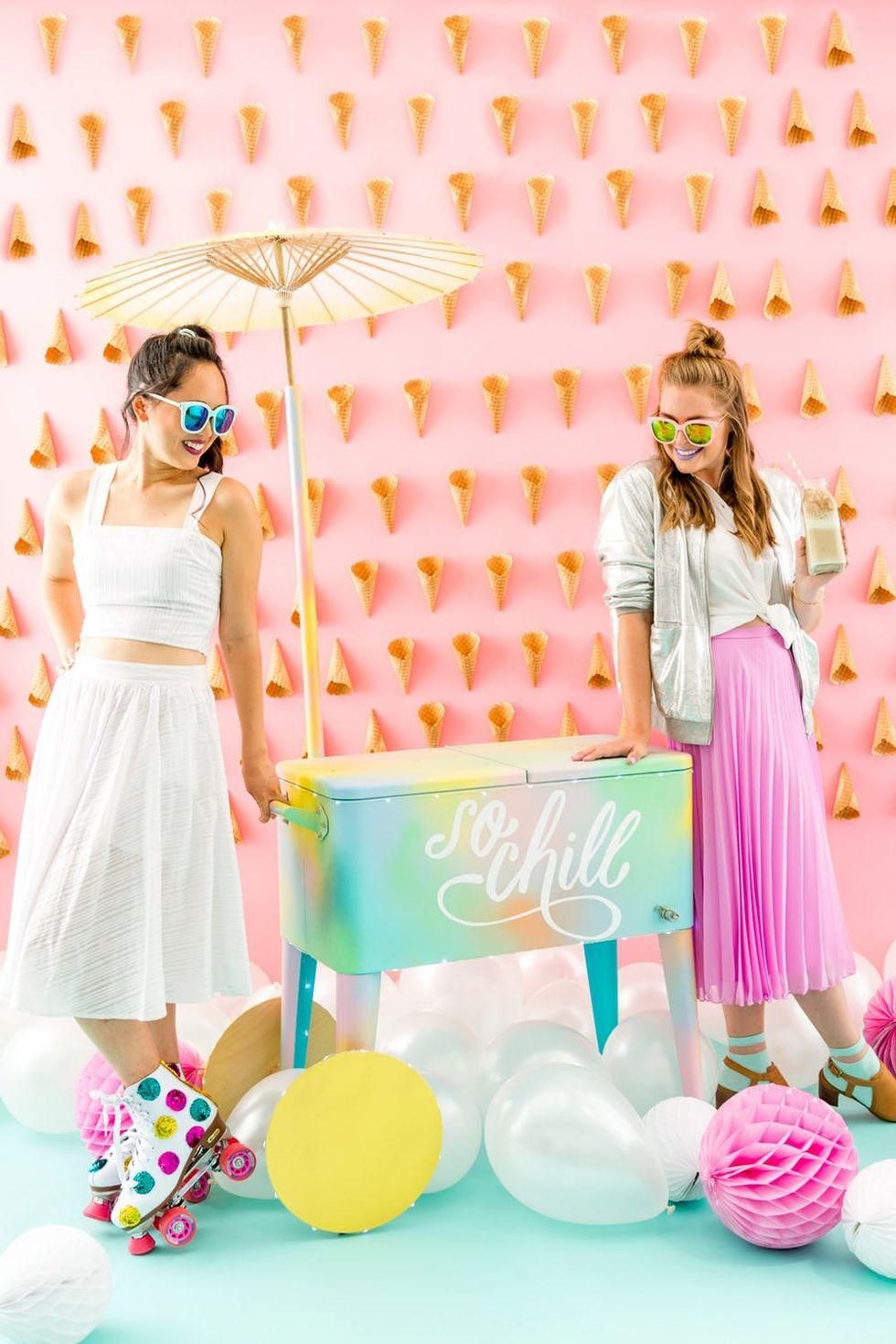 rainbow Ice Cream Cart