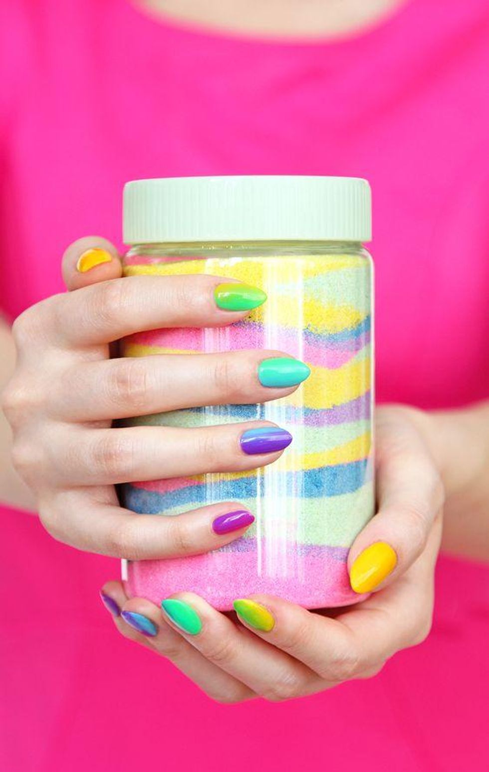 Rainbow Ombre Nail Art