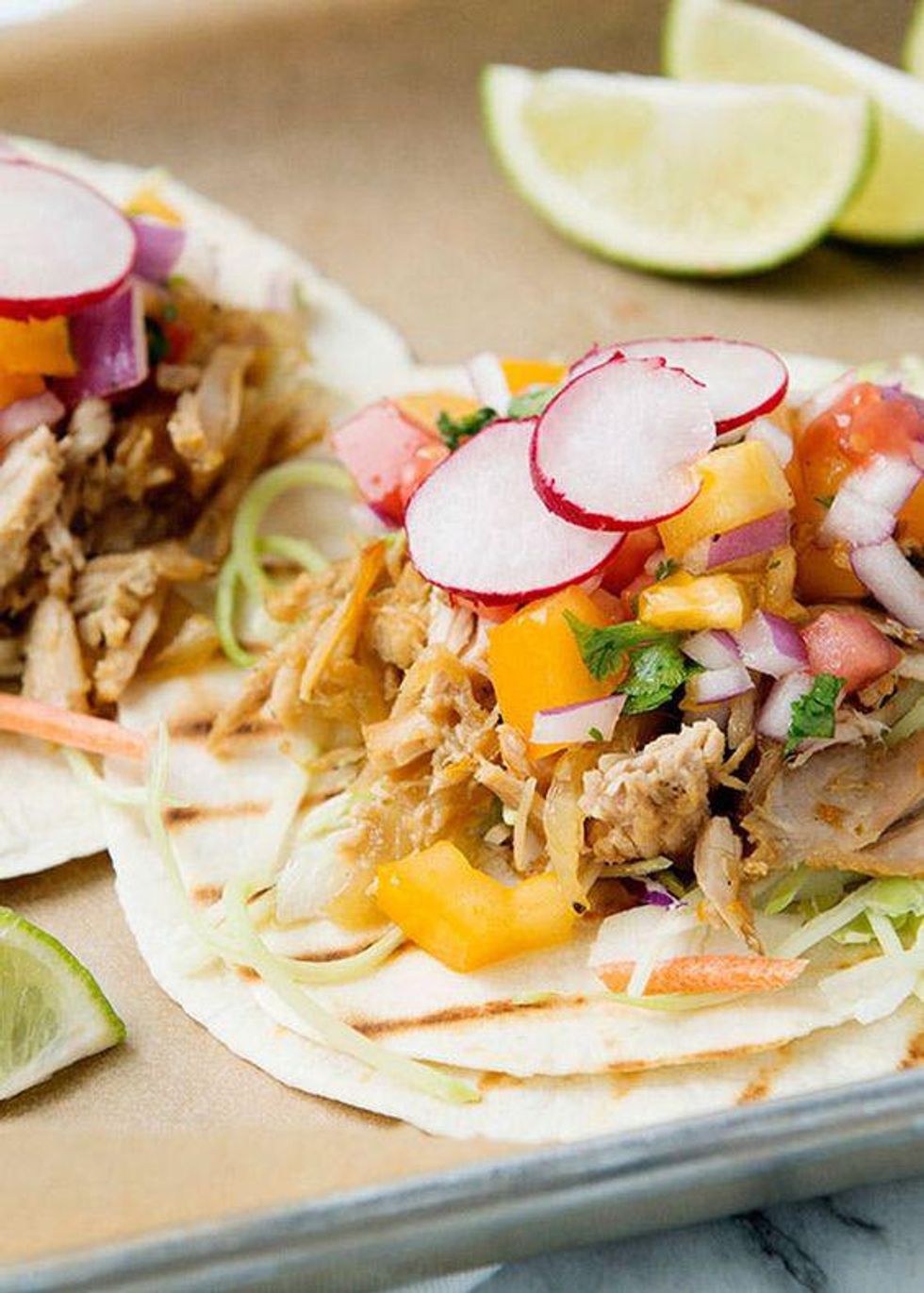 rainbow Pork Carnitas With salsa