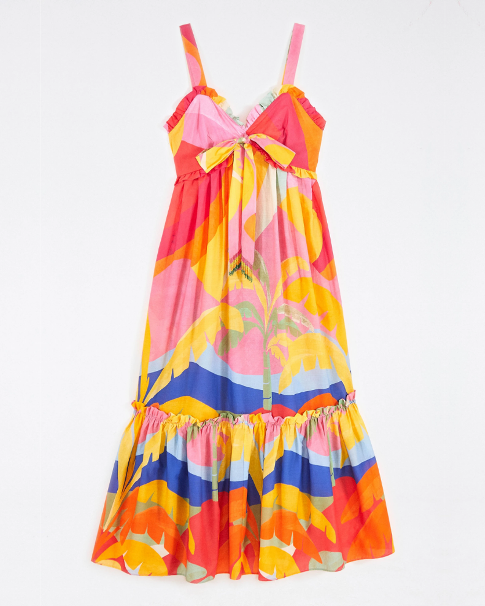 rainbow sleeveless sundress