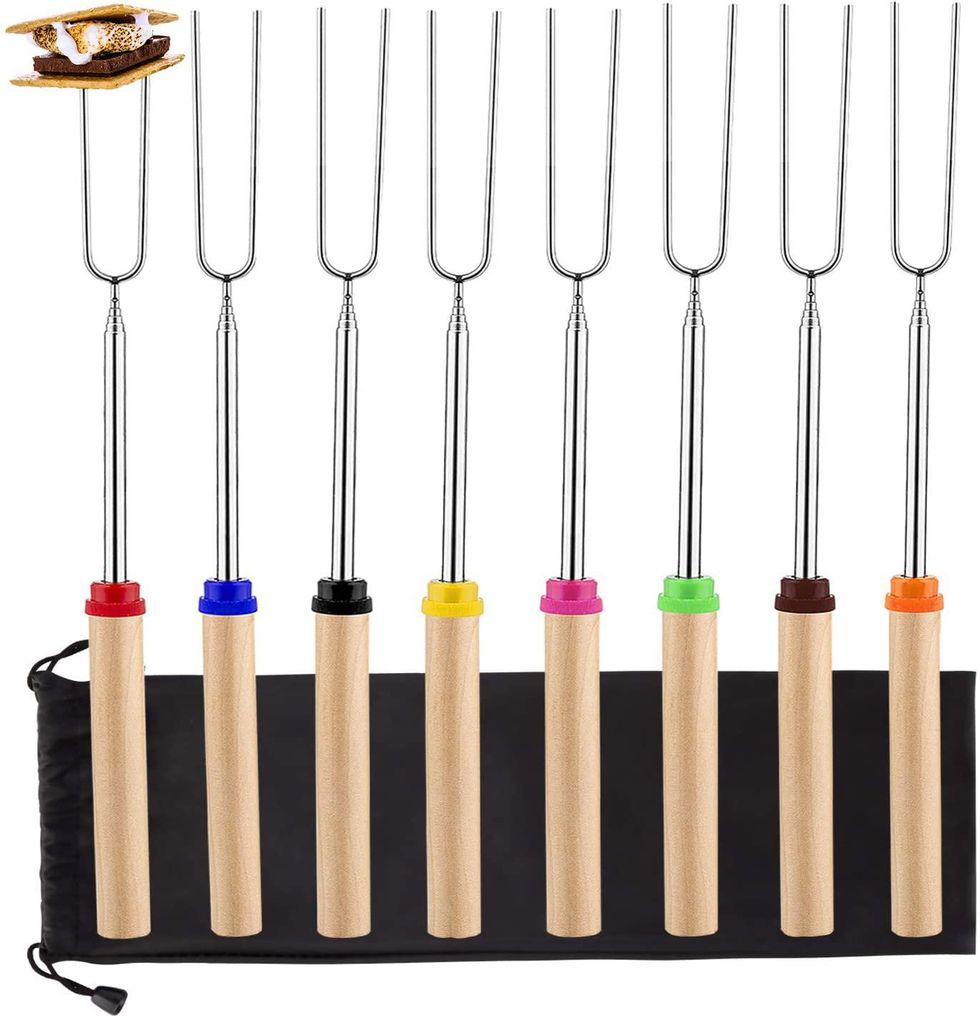 rainbow telescoping skewers to roast your marshmallows on