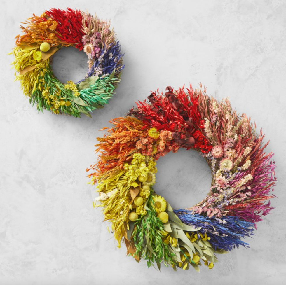 rainbow wreath