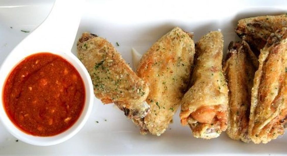 Ranch Chicken Wings With Buffalo Dipping Sauce