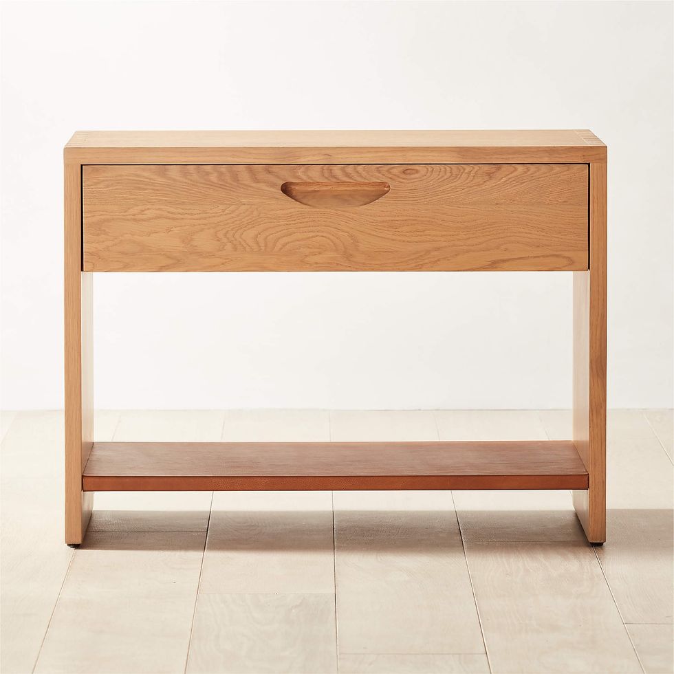 Ranch Oak Nightstand with Drawer