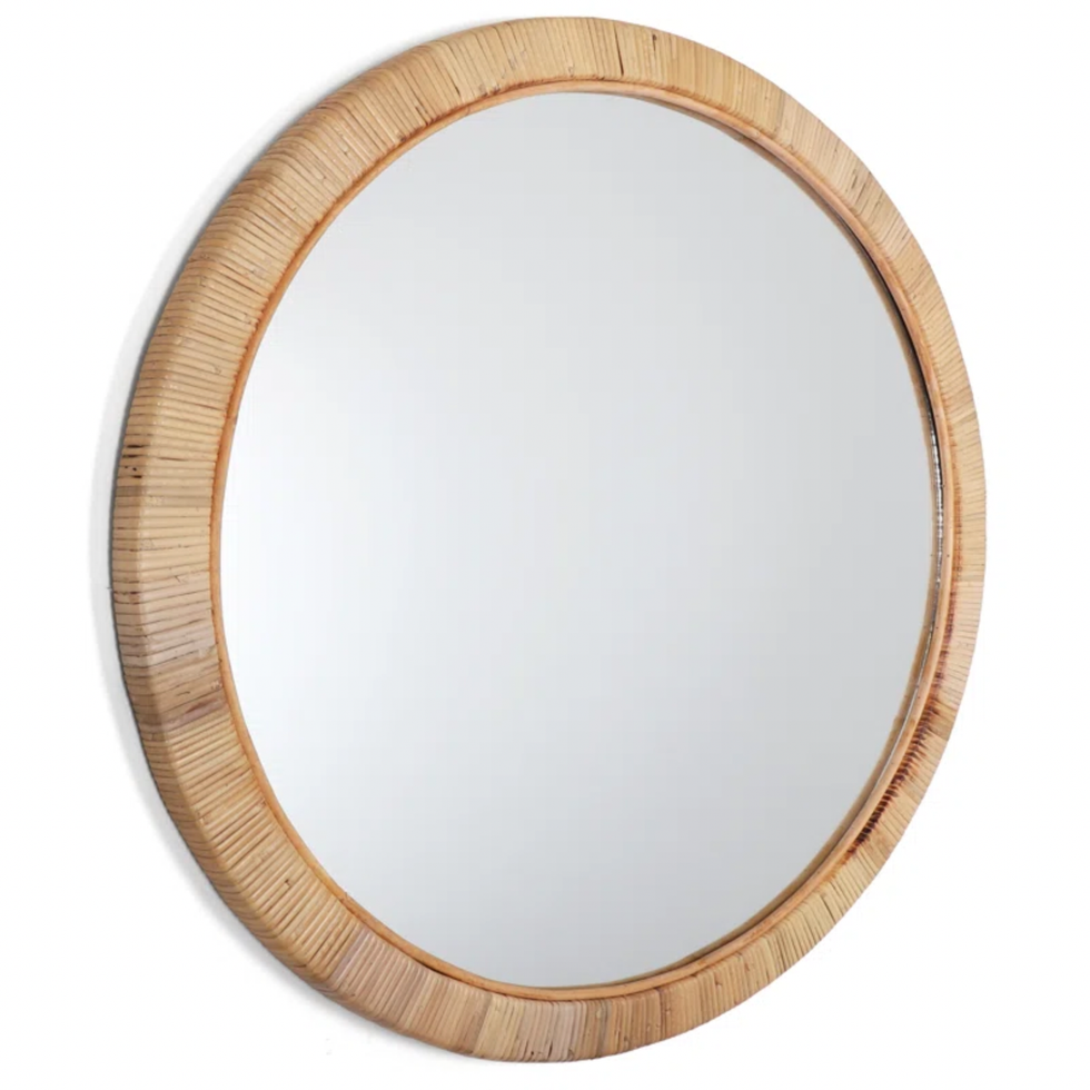 rattan mirror