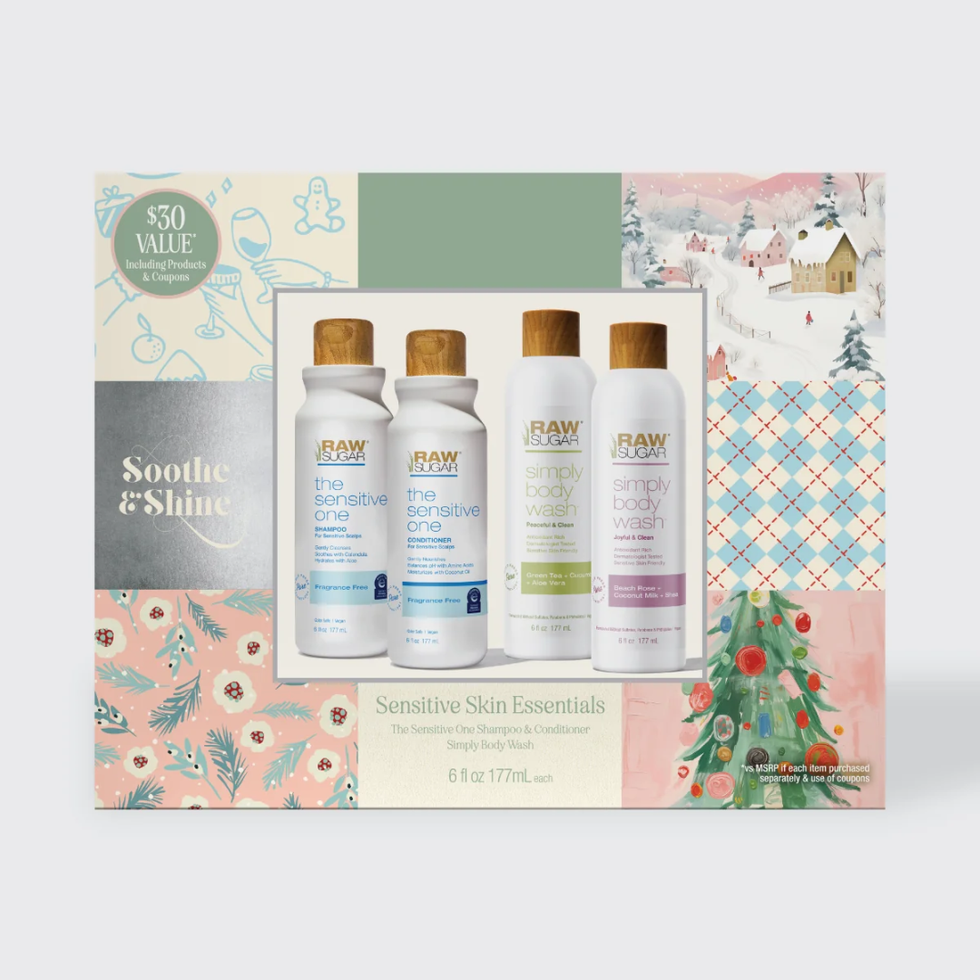 Raw Sugar Soothe & Shine Sensitive Skin Essentials Kit