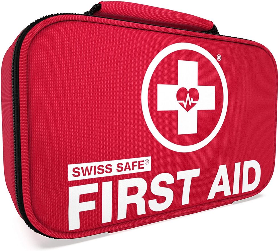 red and white Mini First Aid Kit