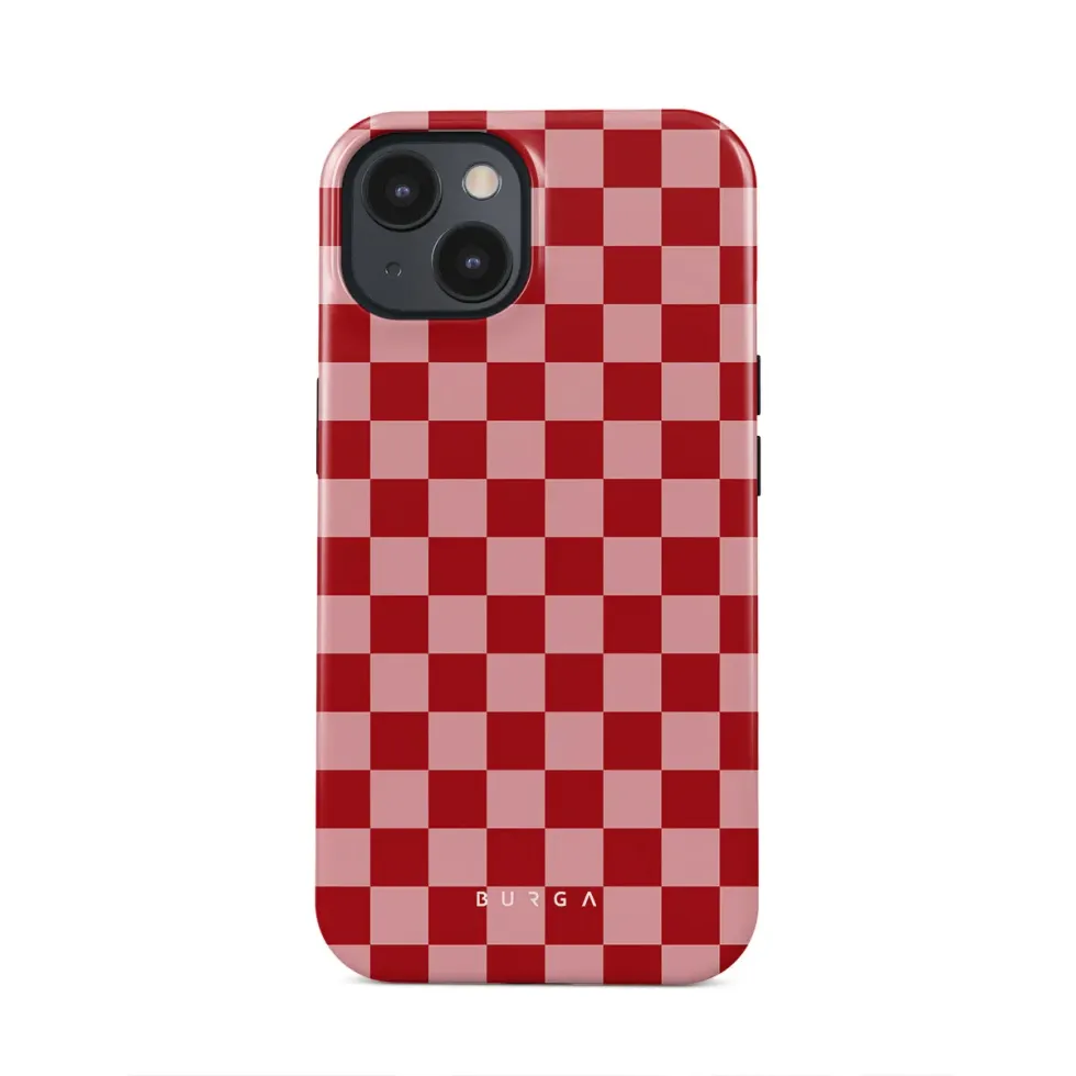 red check print phone case