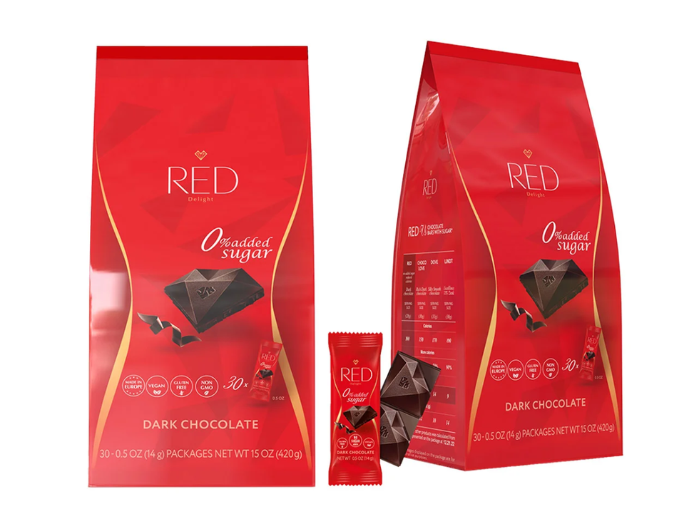 Red Delight Vegan Dark Chocolate Bars