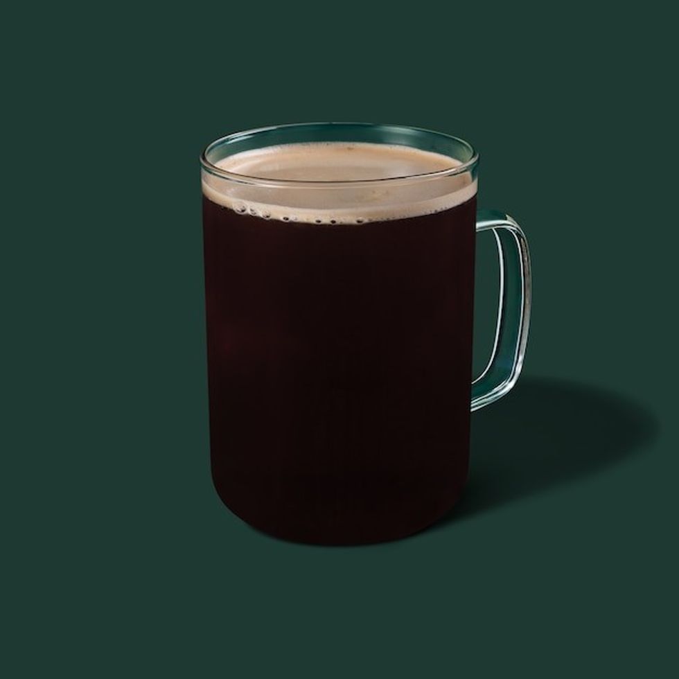 red eye coffee with brewed coffee and extra espresso shots