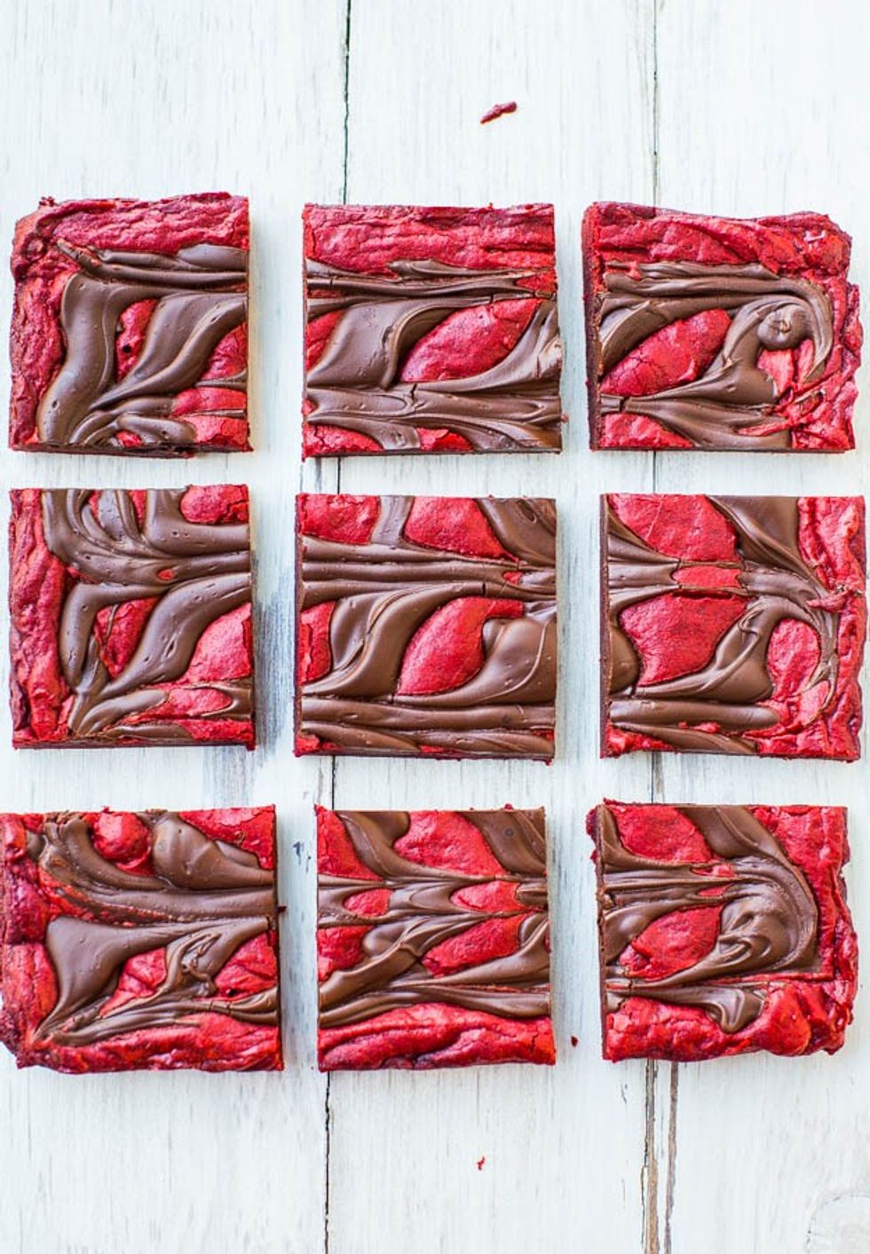 Red Velvet Chocolate Swirled Brownies
