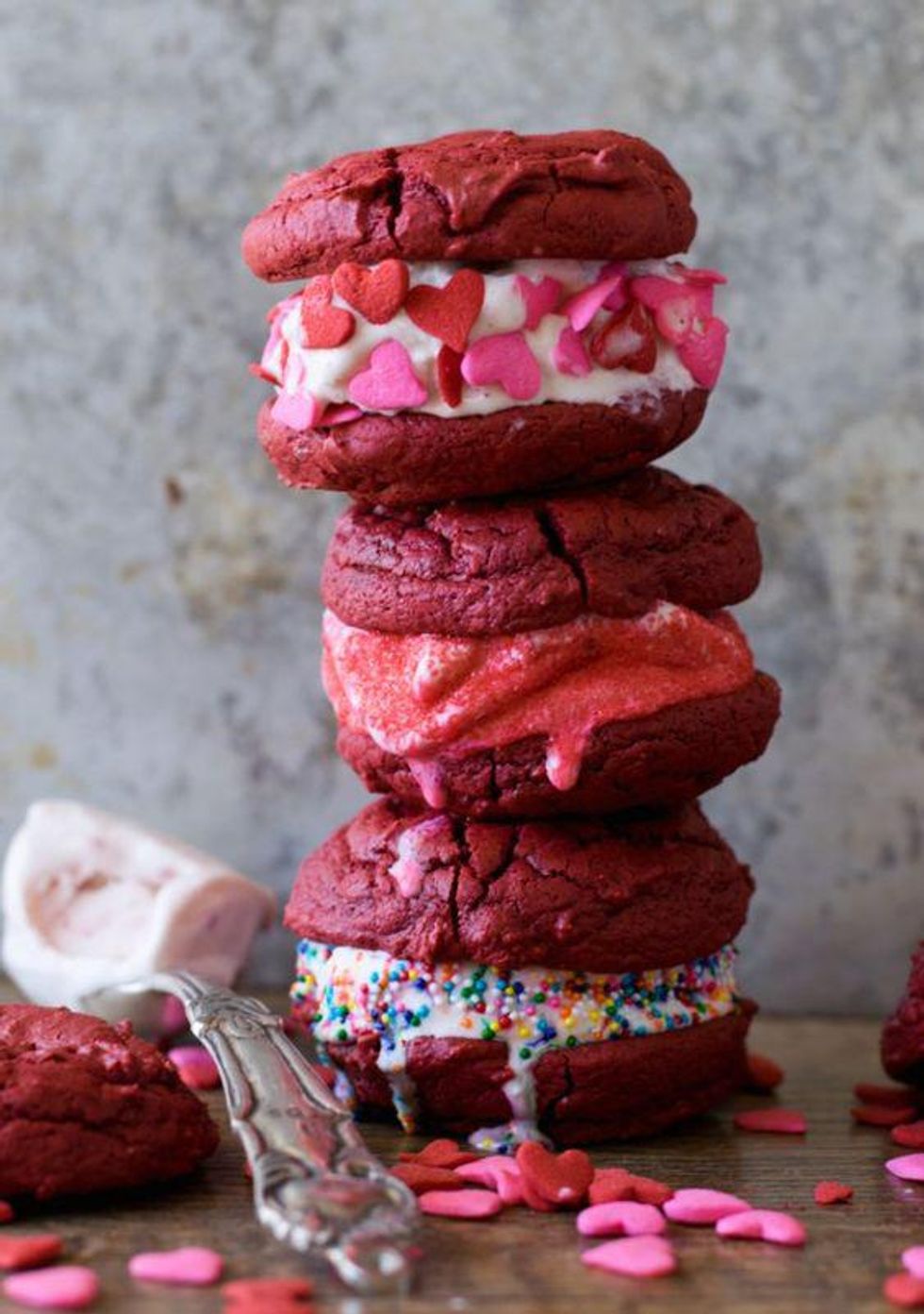 Red Velvet Ice Cream Sandwiches