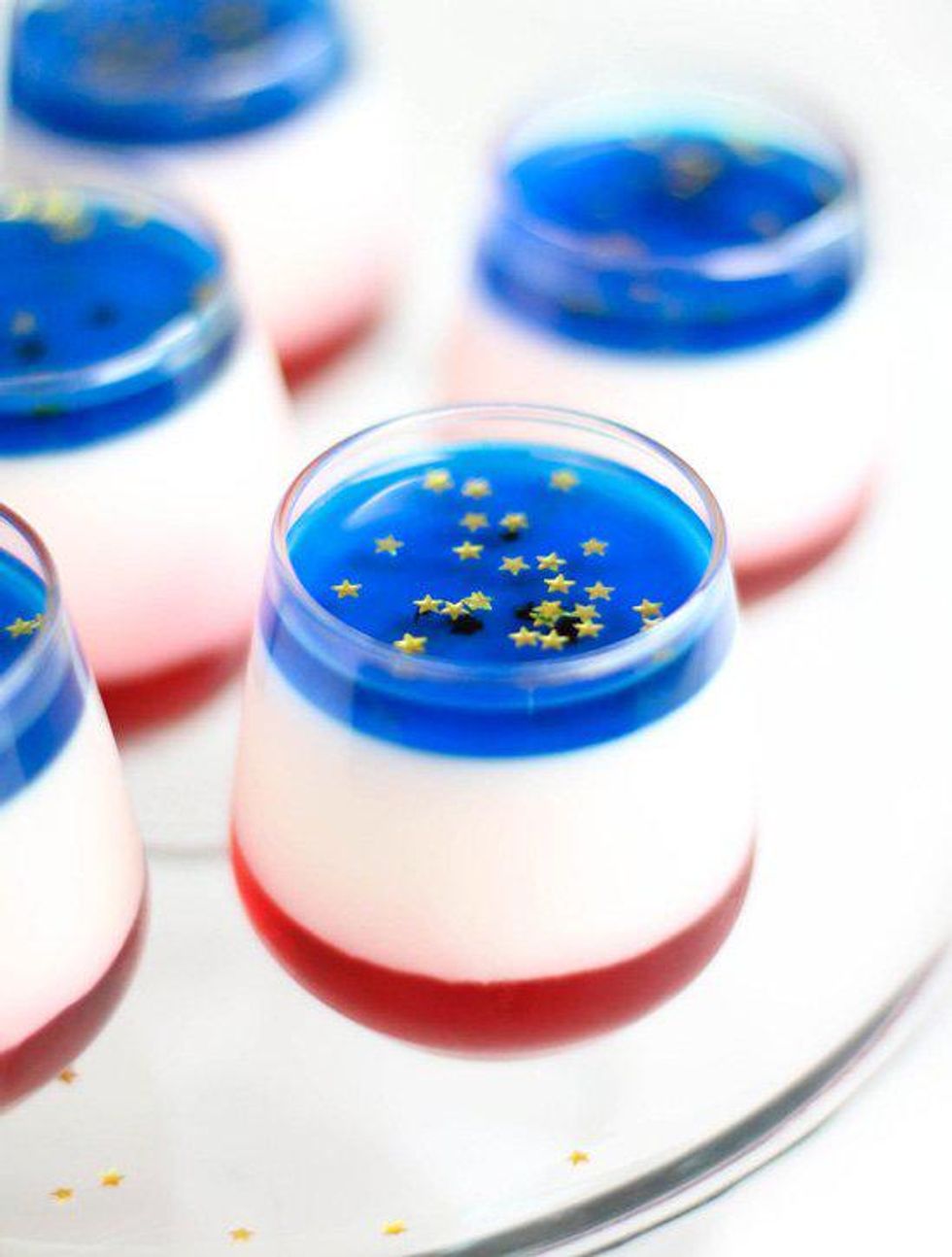 red white and blue cocktail panna cotta