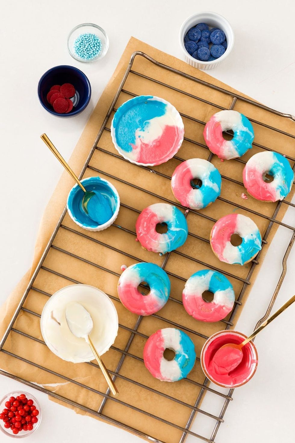 Red, White, and Blue Donuts