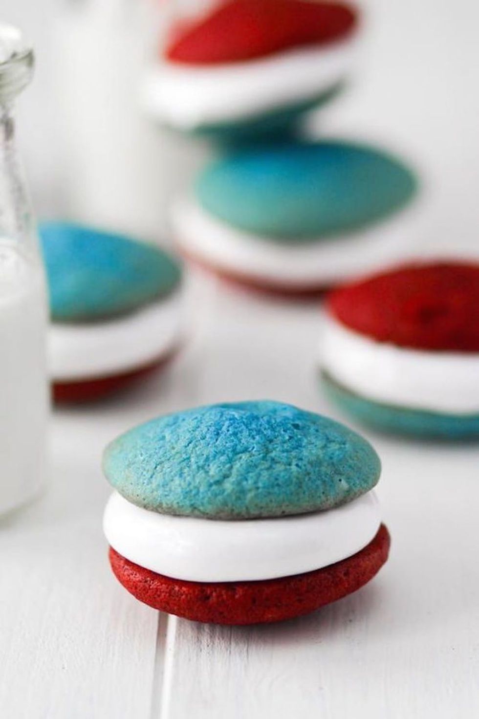 Red, White, and Blue Whoopee Pies