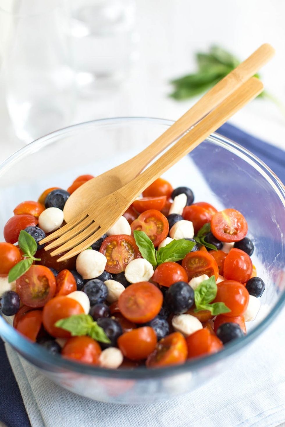 Red, White, and Blueberry Caprese Salad