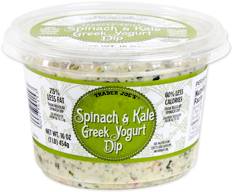 Reduced Guilt Spinach & Kale Greek Yogurt Dip