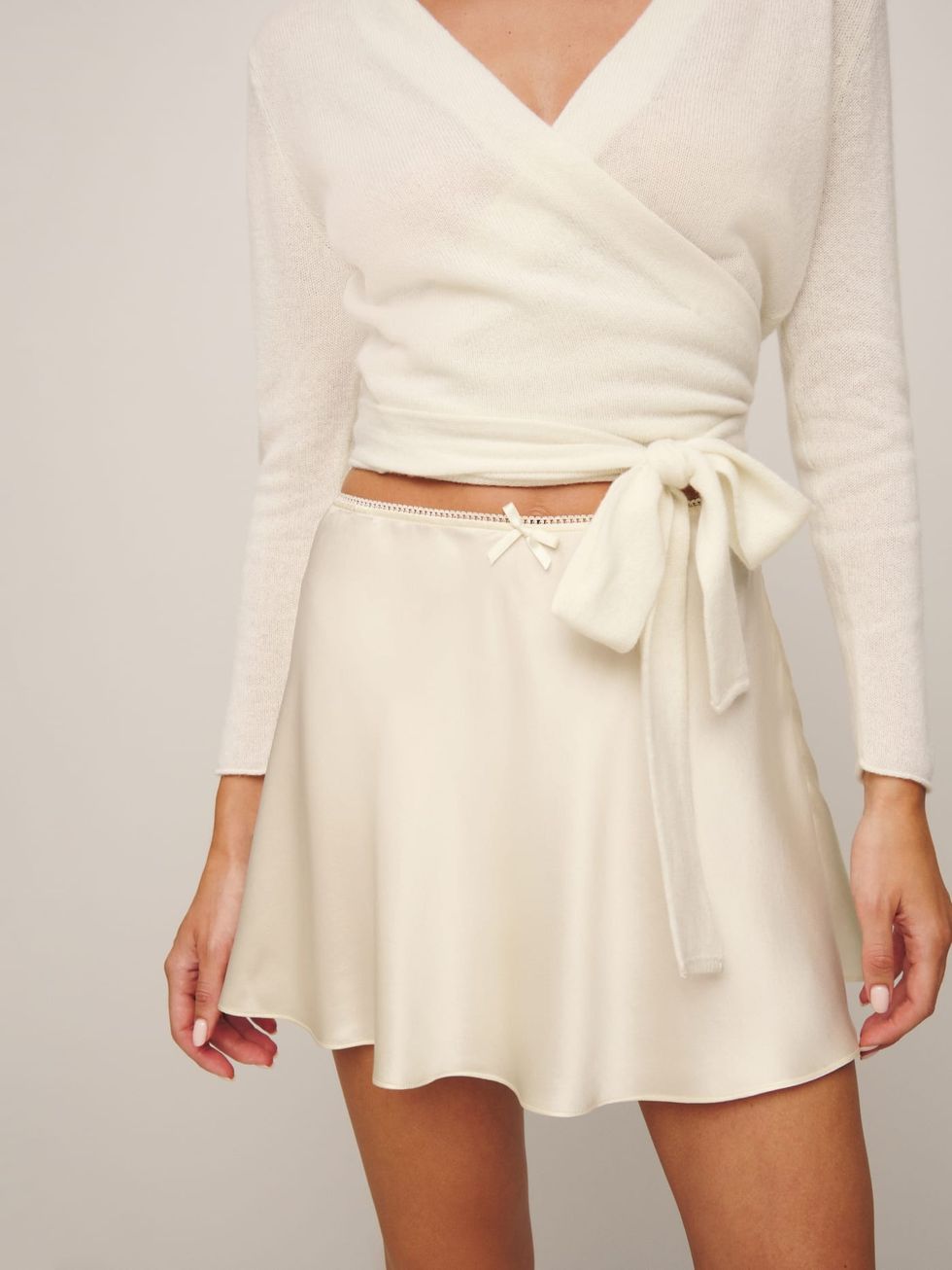 Reformation Edda Silk Skirt