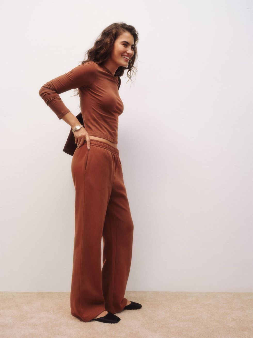 Reformation Kiera Wide Leg Sweat Suit