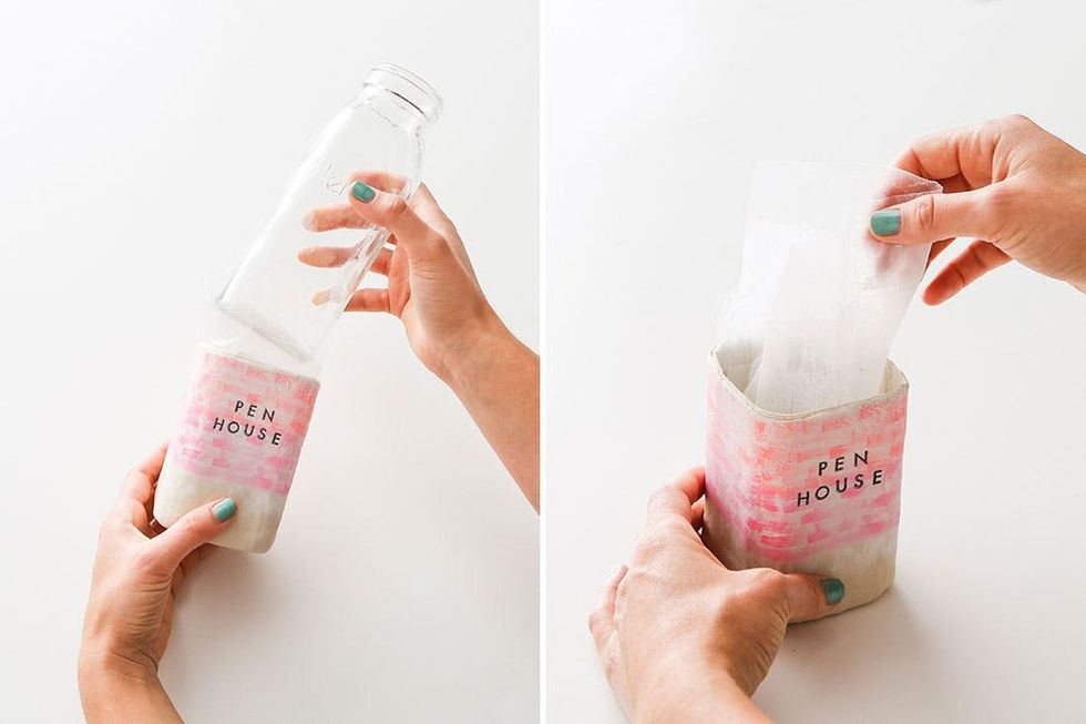 Removing-Bottle-and-Wax-Paper