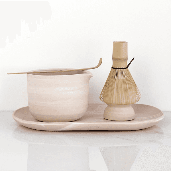 Ren Vois Blush Marble Matcha Table Set