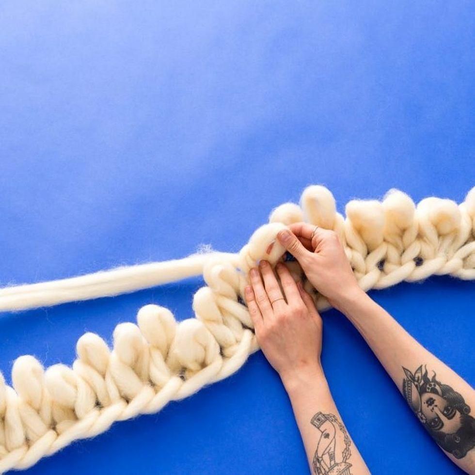 repeat all the way down the row of stitches