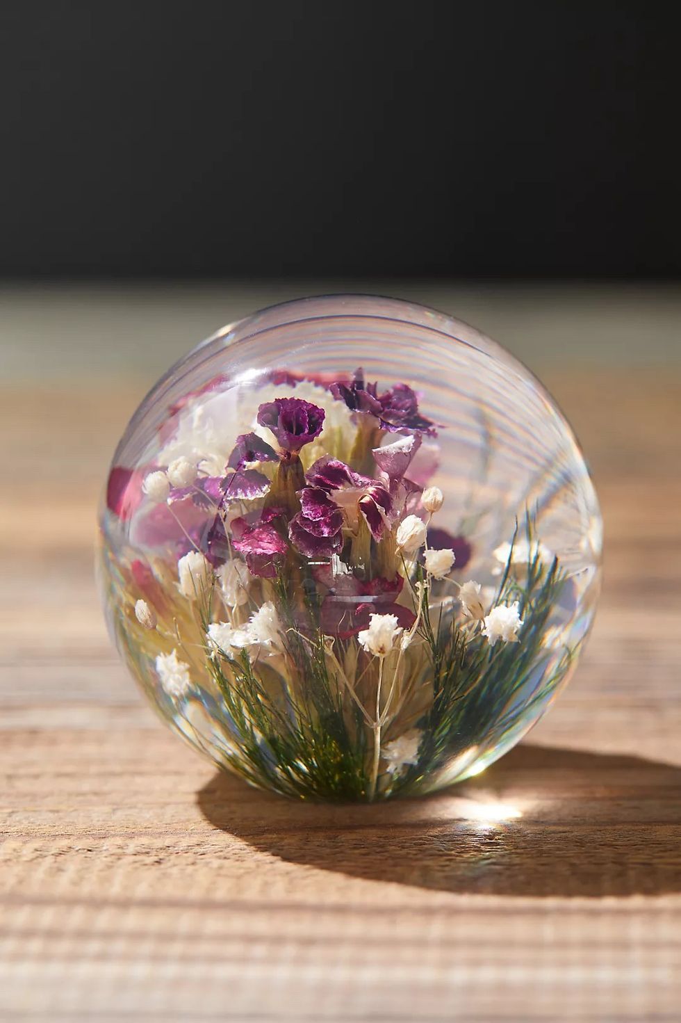 Resin Paperweight, Mixed Flora