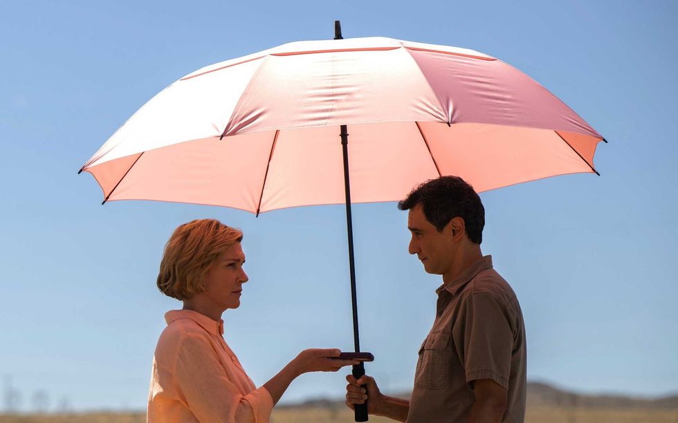 Rhea Seahorn and Carlos-Manuel Vesga in Pluribus