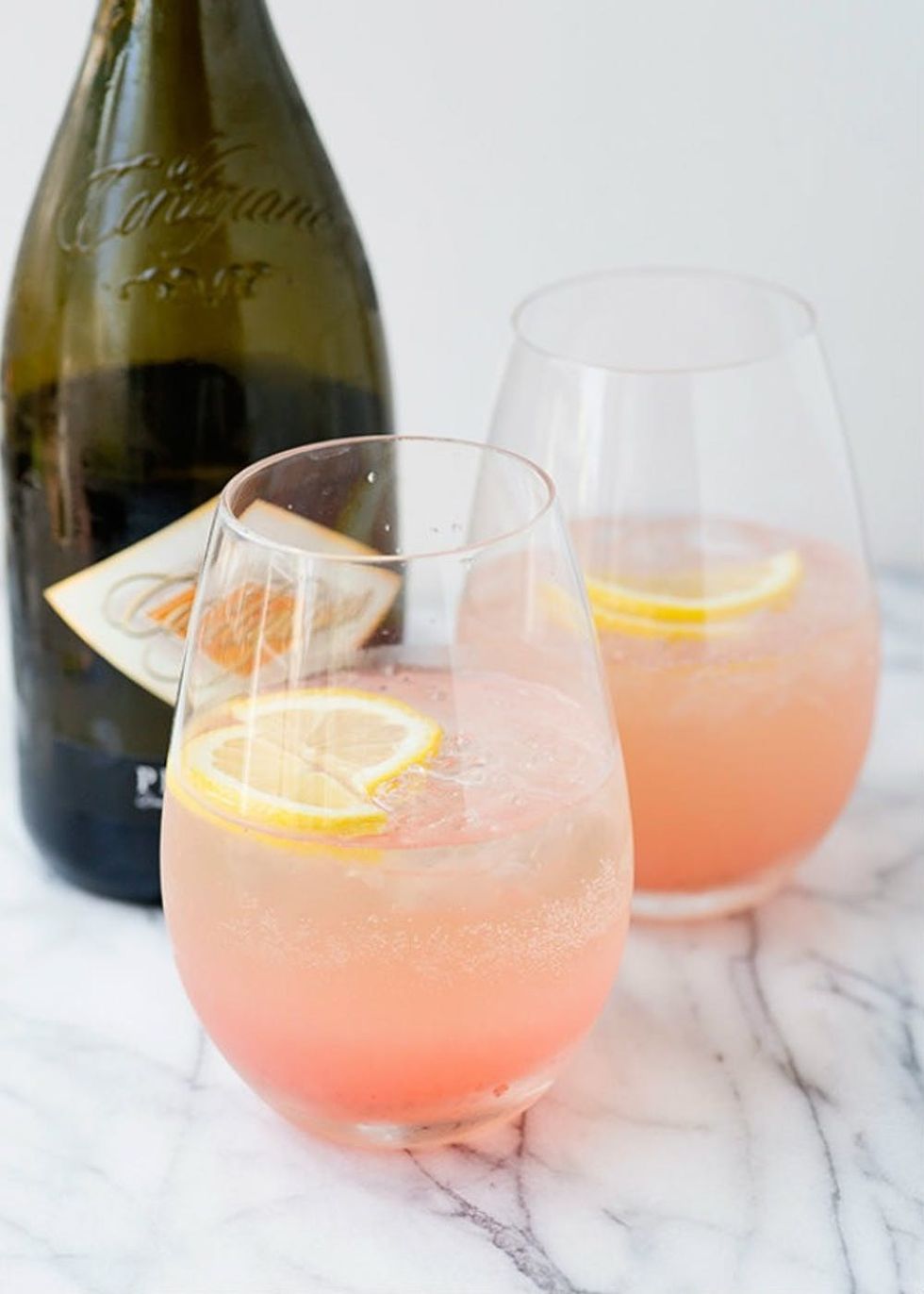 Rhubarb Fizz Champagne Cocktail