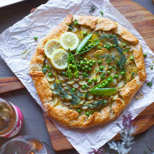 Ricotta, Potato + Spring Pea Galette