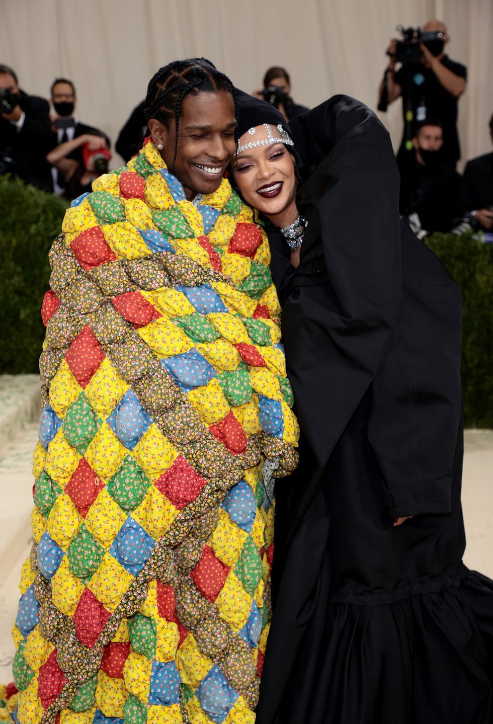 rihanna and a$ap rocky at 2021 met gala