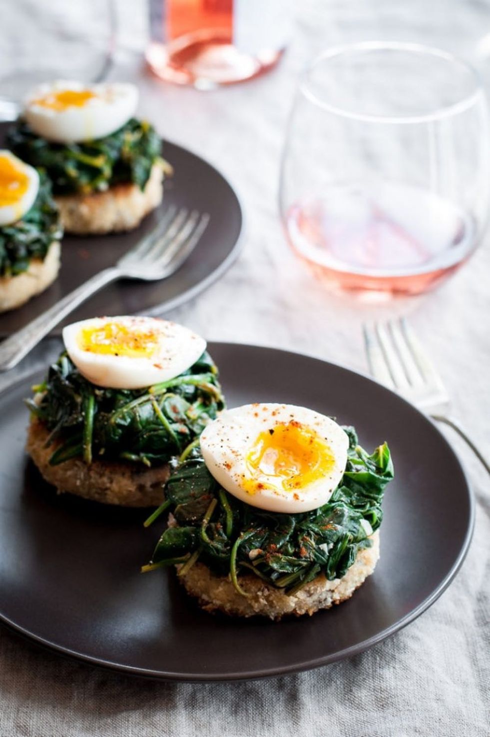 risotto cakes eggs florentine