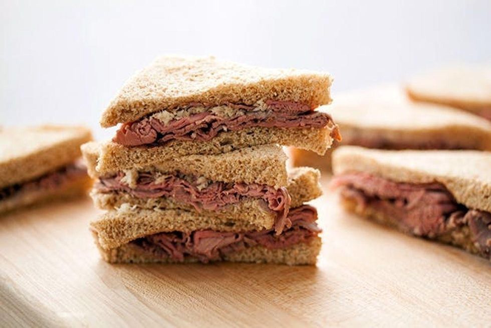 Roast Beef + Horseradish Tea Sandwich