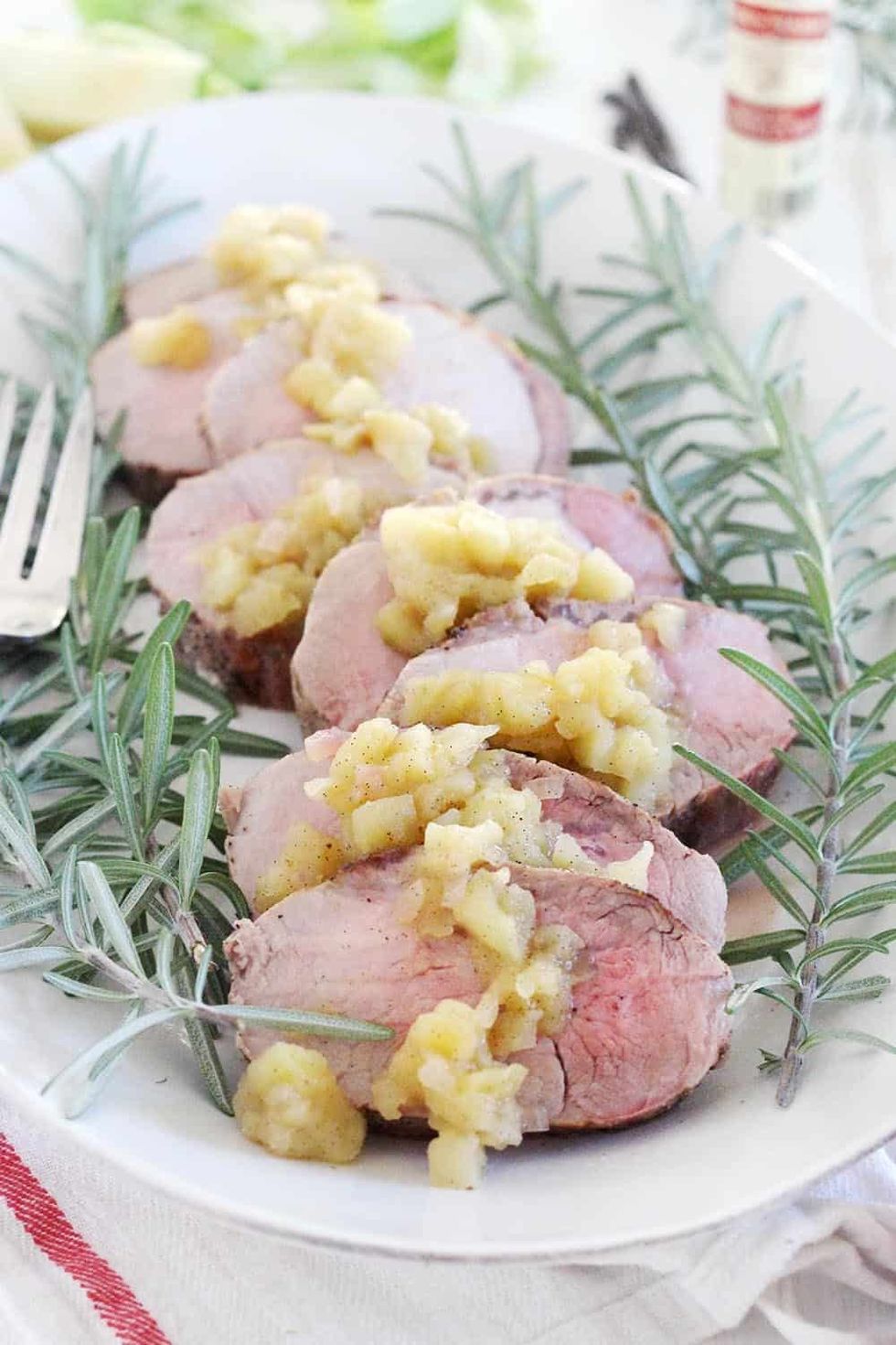 Roast Pork Tenderloin with Vanilla Apple Chutney