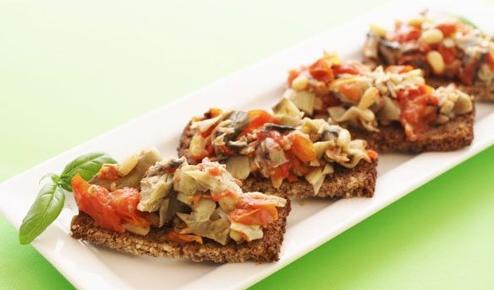 Roasted Artichoke Bruschetta