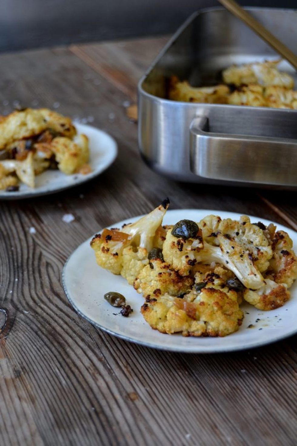 Roasted Cauliflower With Capers and Preserved Lemons