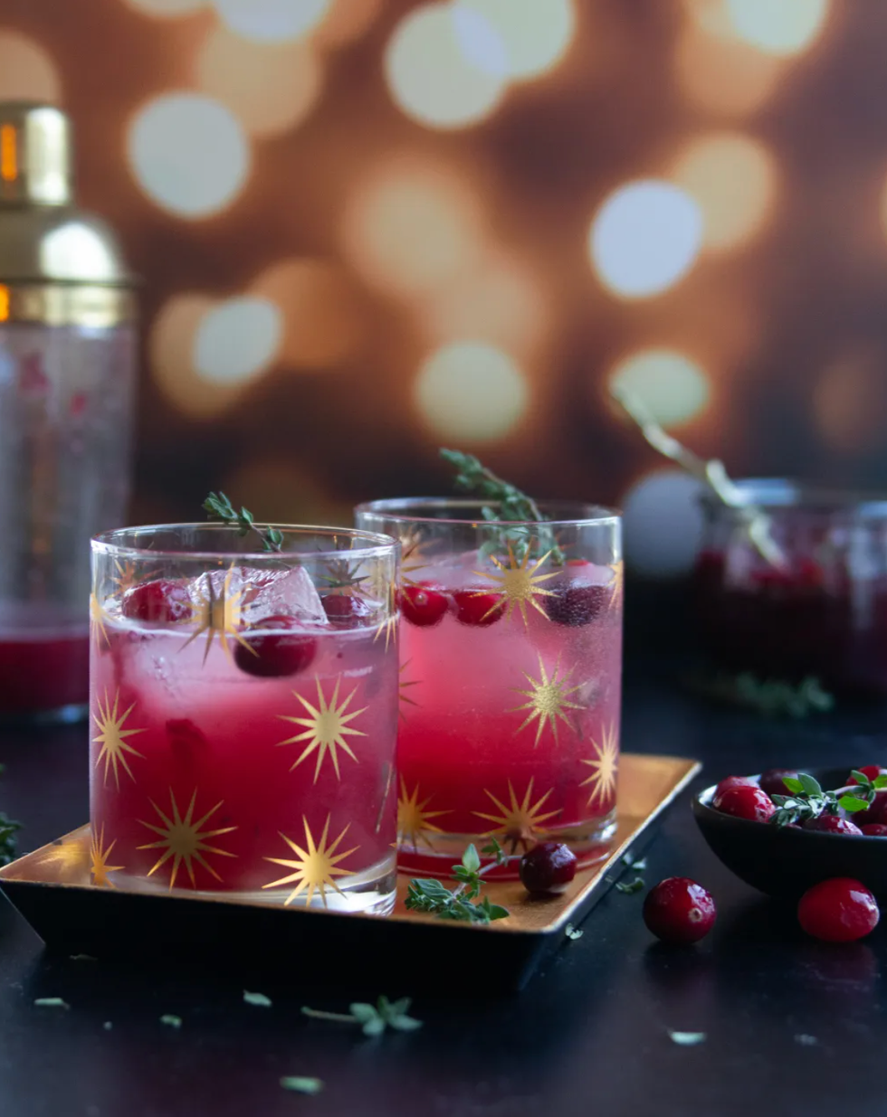 Roasted Cranberry Gin Cocktail
