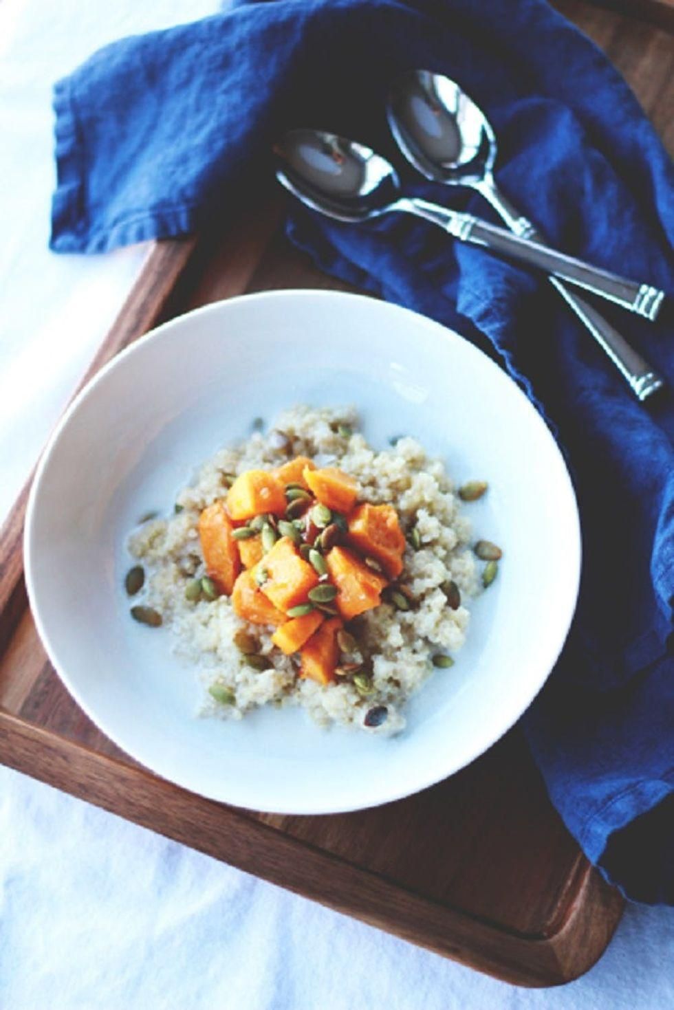 Roasted Persimmon & Coconut Quinoa Porridge