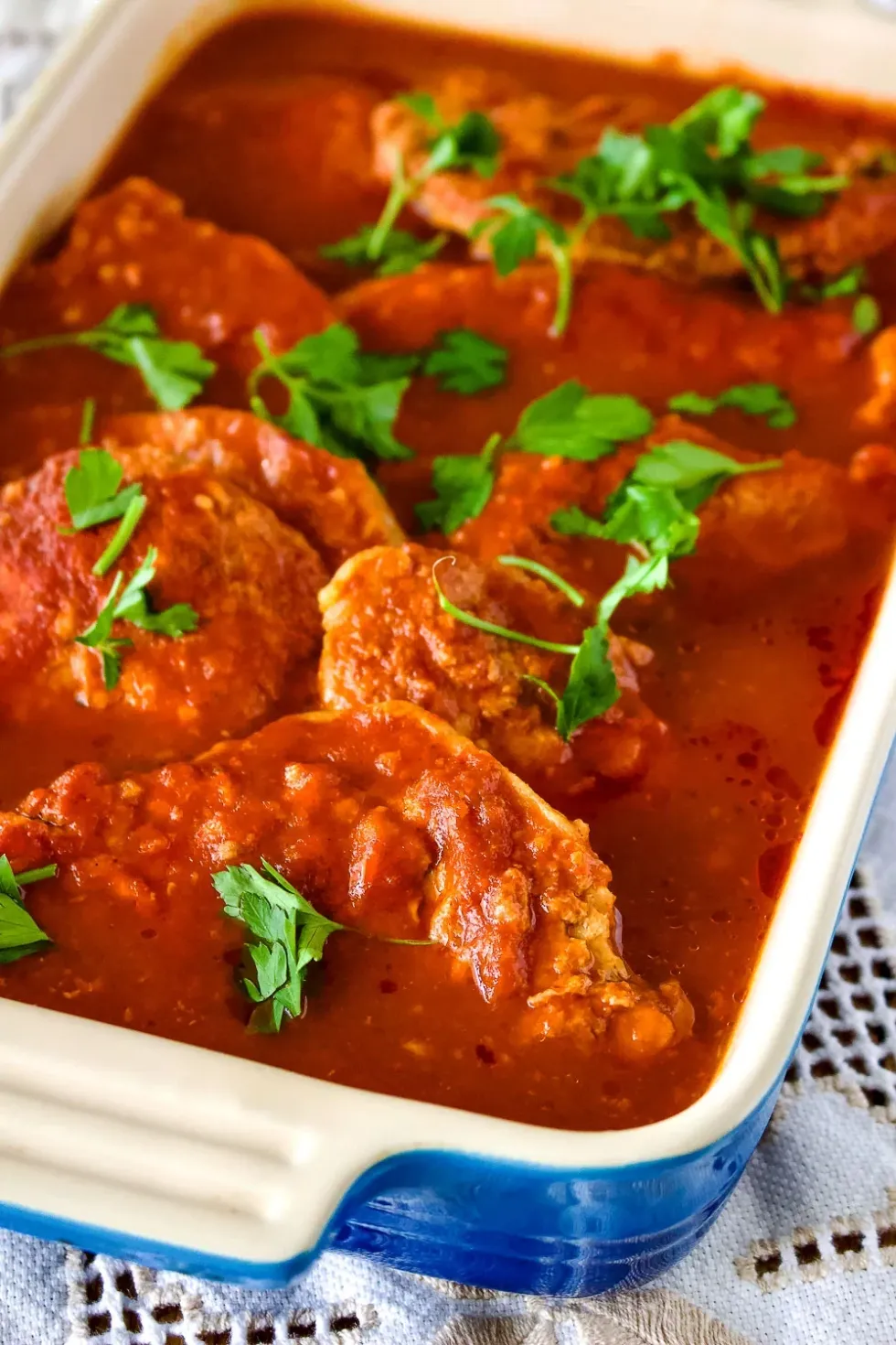 Roasted Pork In Garlic Tomato Sauce