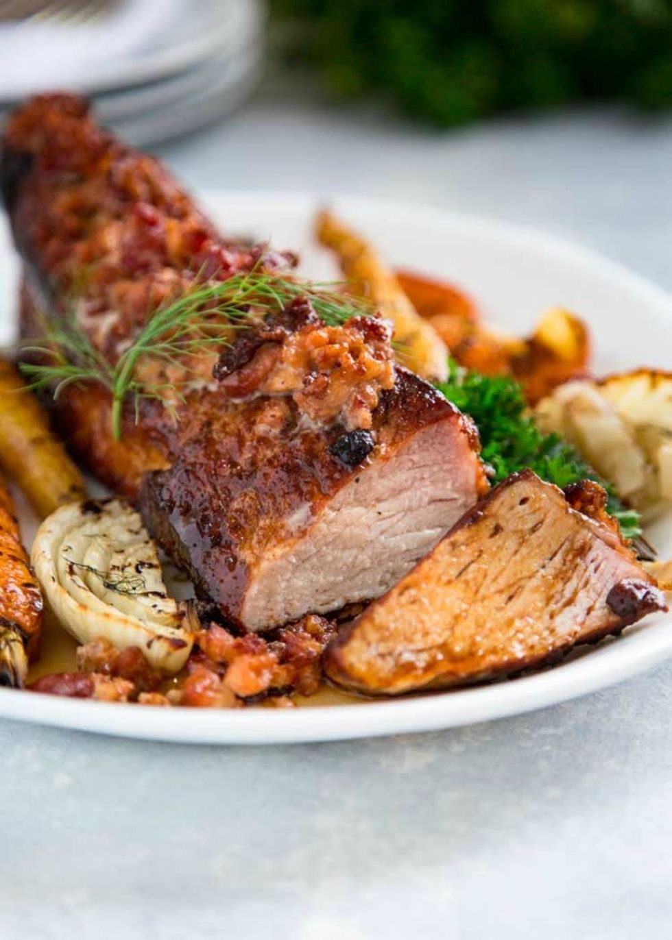 Roasted Pork Loin With Apples and Fennel